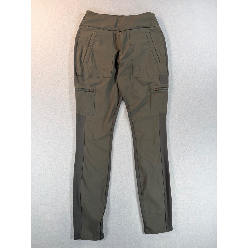 Athleta Headlands Hybrid Cargo Pants Olive Green 8T Tall Slim Tapered Hiking